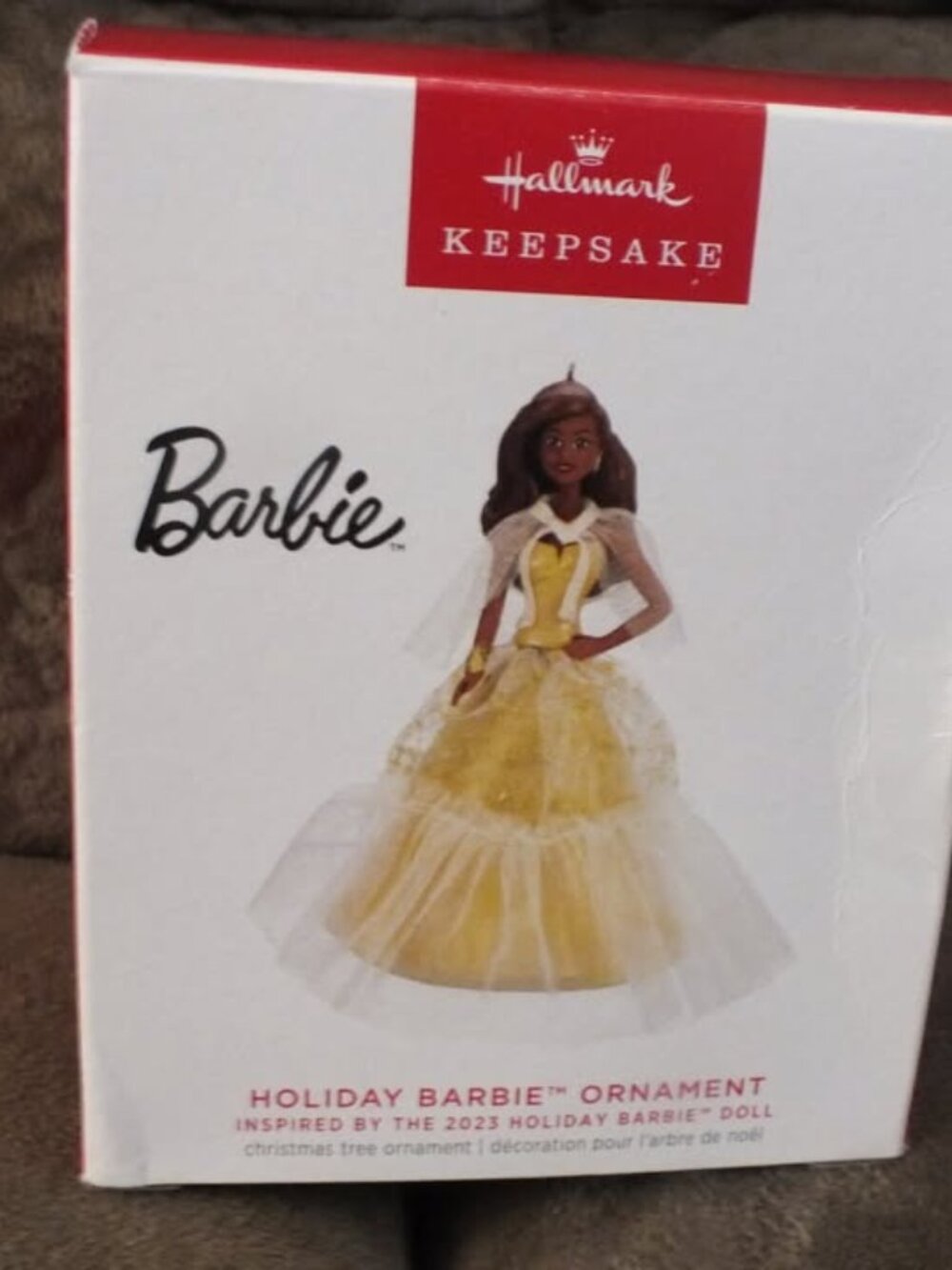 2023 Hallmark Keepsake Ornament African American Holiday Barbie 9th In Series
